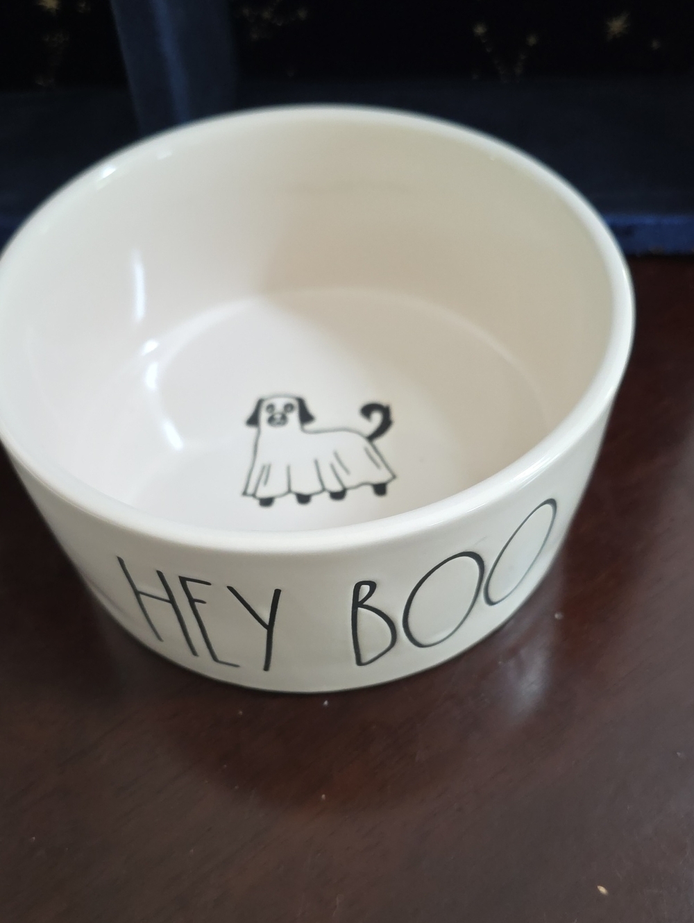 Rae Dunn Cream 'Hey Boo' And Ghost Pup Artwork